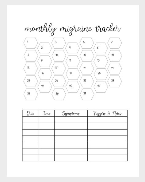 Migraine Journal Template, Migraine Tracker Printable Free, Migraine Journal, Health Binder, Headache Tracker, Migraine Tracker, Bullet Journal Dividers, Medical Binder Printables, 2024 Bujo