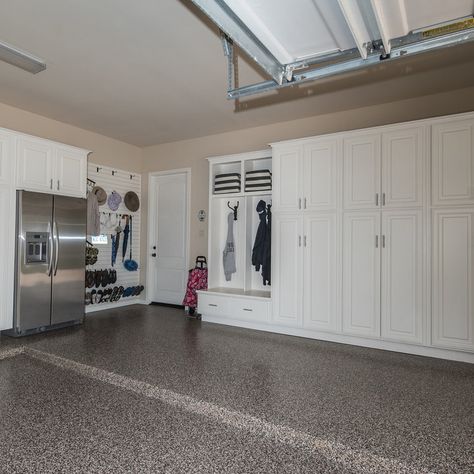 Garage - Sea Captain's House - Traditional - Garage - Boston - by Torrey Architecture, Inc. | Houzz Garage With Refrigerator, Custom Garage Cabinets Built Ins, Garage She Shed Ideas, Big Garage Ideas, Fridge In Garage, Garage Built Ins, Enclosed Garage Ideas, Laundry In Garage, Finished Garage Ideas