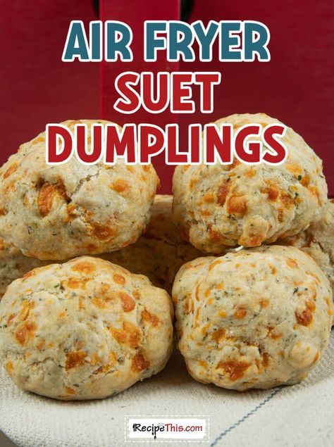 Recipe This | Suet Dumplings In Air Fryer Dumplings In Air Fryer, Suet Dumplings, How To Cook Dumplings, Air Fryer Wings, Stew And Dumplings, Best Dumplings, Air Fryer Fish, Frozen Dumplings, Hearty Beef Stew