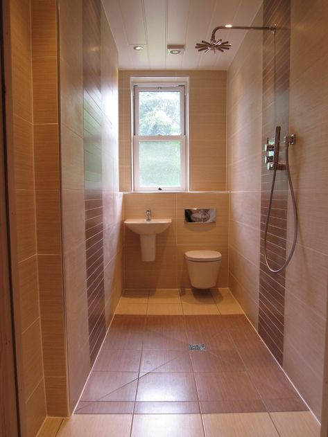 Tiny Wet Room, Small Narrow Bathroom, Small Wet Room, Accessible Bathroom Design, Small Shower Room, Wet Room Bathroom, Toilet And Bathroom Design, Small Bathroom Layout, Small Toilet Room