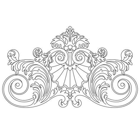 Vintage baroque frame scroll ornament en... | Premium Vector #Freepik #vector #line-frame #swirl-frame #border #baroque-ornament Baroque Frame, Baroque Frames, Baroque Ornament, Baroque Pattern, Psd Icon, Scan And Cut, Retro Pattern, Tattoo Design Drawings, Vector Photo