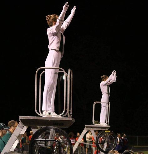 Marching Band Aesthetic Drum Major, Marching Band Drum Major, Marching Band Astethic, Highschool Band Aesthetic, Drum Major Senior Pictures, Drum Major Aesthetic, Marching Band Aesthetic, Band Conductor, Band Problems