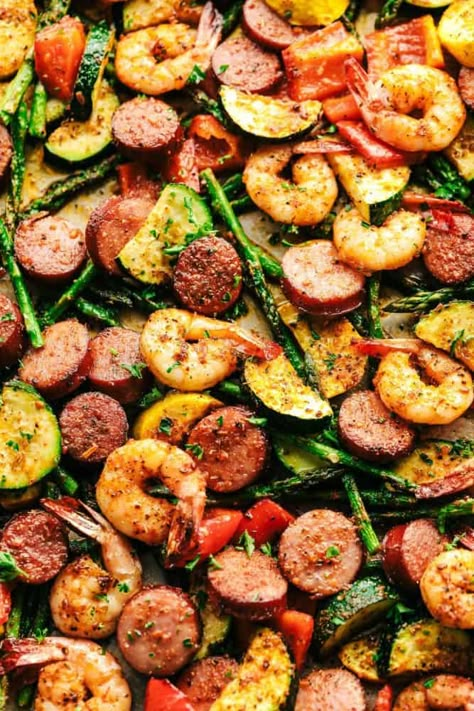 Vegetable Sheet Pan, Cajun Shrimp And Sausage, Baked Shrimp Recipes, Shrimp And Sausage, Sheet Pan Dinners Recipes, The Recipe Critic, Shrimp Recipes Healthy, Recipe Critic, Dinners Recipes