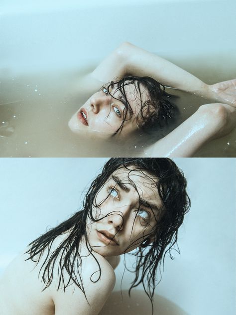 Bathtub Photography, Poses Portrait, Portrait Nature, Bath Photography, Shotting Photo, Photographie Portrait Inspiration, Water Photography, Foto Poses, Poses References