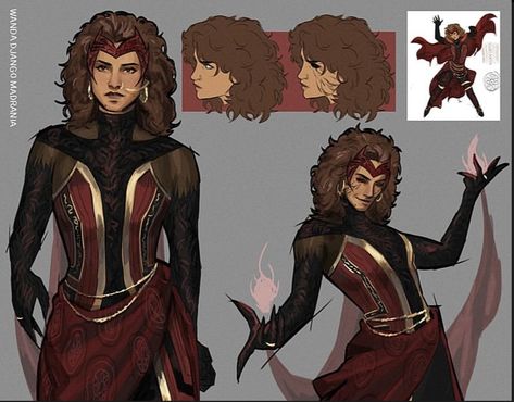 Scarlet Witch Romani, Romani Character Design, Romani Wanda Maximoff, Romani Scarlet Witch, Romani Wanda, Scarlet Witch Costume, W.i.t.c.h Fanart, Olsen Scarlet Witch, Scarlet Witch Cosplay