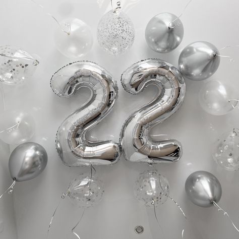 22nd Birthday Balloons, 22 Balloons Number Aesthetic, 22 Number Wallpaper, 22 Birthday Balloons, 22 Balloons, 22 Birthday Decorations, Happy 21st Birthday Wishes, 21st Birthday Wishes, Happy Birthday 22