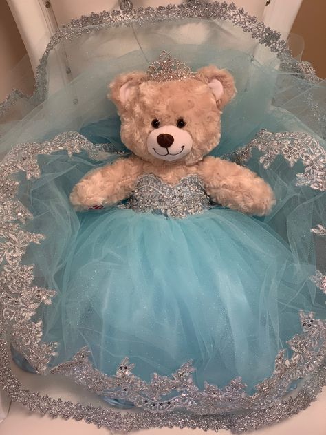 Teddy Bear, Lace, Blue