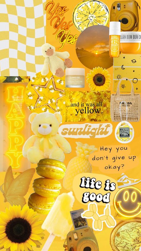 #yellow #preppy Preppy Background, Preppy Yellow, Yellow Aesthetics, Yellow Preppy, Summer Backgrounds, Preppy Wallpaper, Yellow Wallpaper, Hey You, Yellow Aesthetic