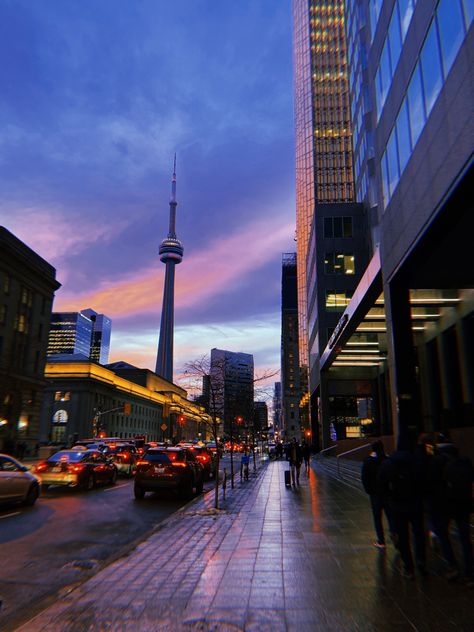 cn tower toronto dusk aesthetic city Close Friends Instagram, Dusk Aesthetic, University Motivation, Toronto Aesthetic, Toronto Cn Tower, Sky Scenery, Yonge Street, Comparative Literature, The Soldier