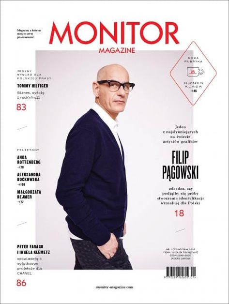 New cover Monitor magazine; “Poland’s first magazine dedicated to premium lifestyle content. Thoughtful selection of typeface and quality photography, along with its ordered, comprehensive book-style layout significantly distinguishes this title from other magazines on the Polish market. Its particular style and unique character may well make it a collector’s item.” Publisher: Kustra Group Editor in […] Magazine Cover Ideas, Magazine Design Cover, Book And Magazine Design, Graphics Layout, Magazine Layout Design, Editorial Magazine, Typography Layout, Magazine Cover Design, Design Brochure