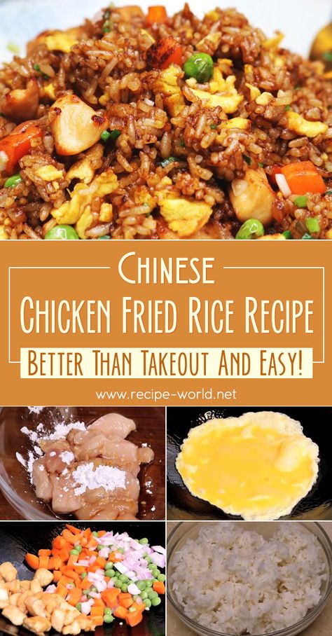 Easy Chinese Chicken, Best Fried Rice Recipe, Chicken Fried Rice Recipe Easy, Chicken Fried Rice Easy, Fried Rice Recipe Easy, Homemade Chinese Food, Chicken Fried Rice Recipe, For One, Better Than Takeout