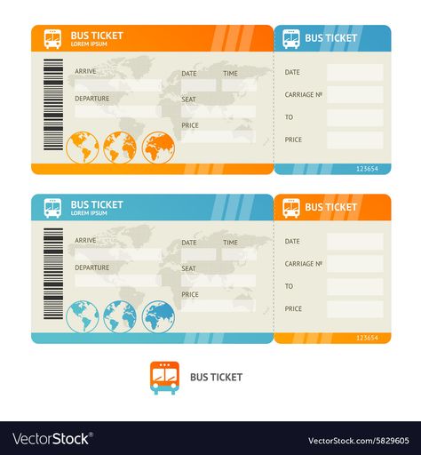 Bus Ticket Template, Bus Ticket Design, Ticket Design Template, White Background Design, Bus Ticket, Personal Social, Ticket Card, Ticket Design, Ticket Template