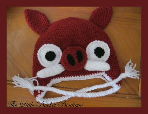 Adult Hog Beanie by LittleBucketBoutique on Etsy, $22.00
I. Must. Have. This. Toddler Crochet, Woo Pig Sooie, Earflap Beanie, Crochet Beanie Hat, Beanie Pattern, Crochet Beanie, Beanie Hats, Ravelry, Baby Toddler