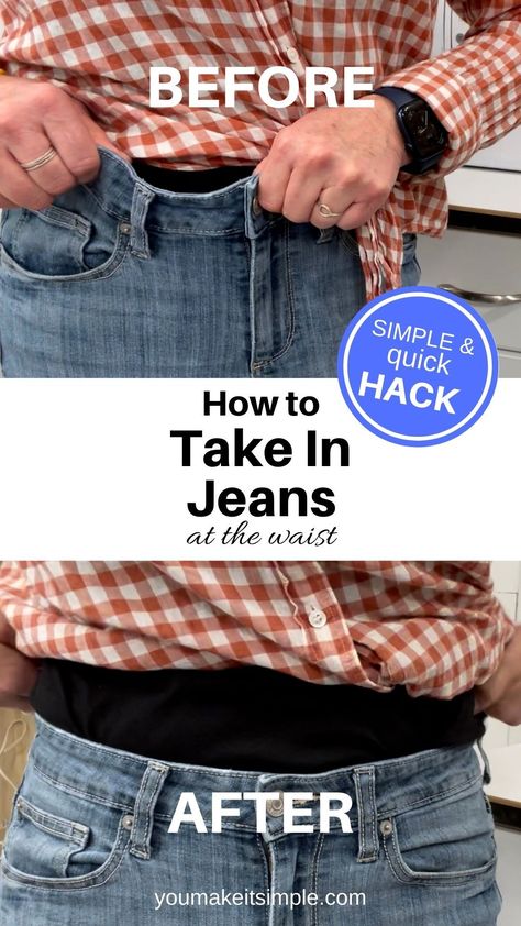 Take In Jeans, How To Make Jeans, Altering Jeans, Hemming Jeans, Cinch Jeans, Sewing Jeans, So Annoying, Sewing Alterations, Tailoring Jeans