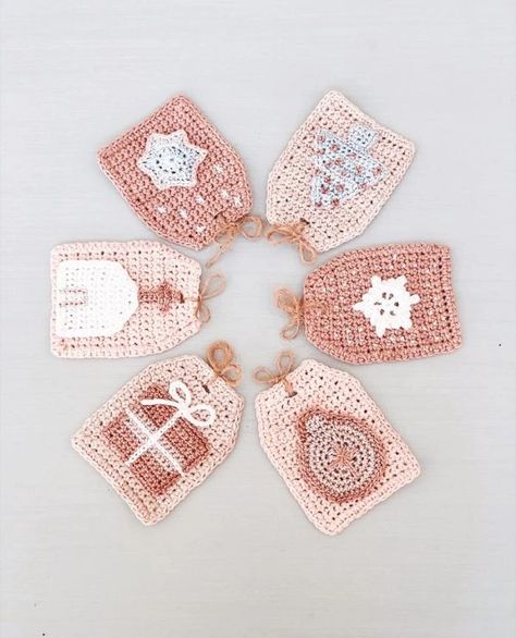 crochet christmas decorations 42 Diy Crochet Ornaments, Christmas Gift Crochet, Crochet Christmas Garland, Christmas Gift Tags Free, Christmas Crochet Patterns Free, Crochet Stocking, Gift Labels Christmas, Crochet Christmas Stocking, Crochet Christmas Gifts