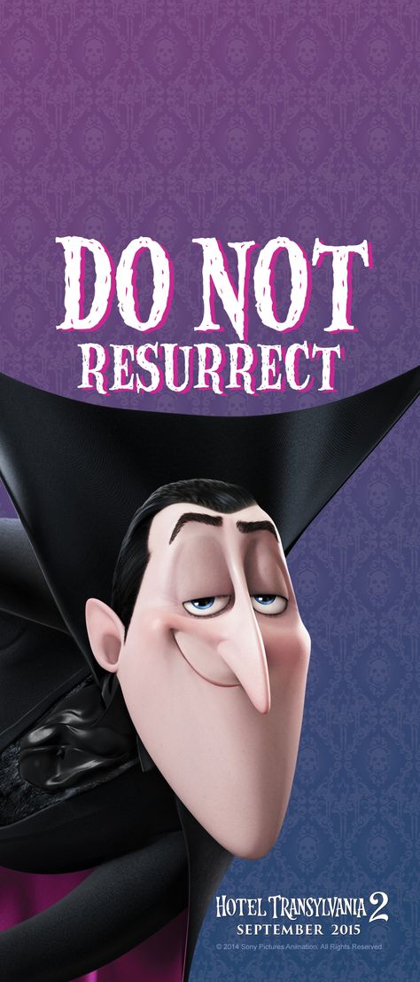 Perfect door hanger with Dracula  from Hotel Transylvania 2. Hotel Transylvania 1, Dracula Hotel Transylvania, Hotel Transylvania 2, In Theaters Now, Monster Hotel, Halloween Movie, Hotel Transylvania, Disney Princess Pictures, New Adventure