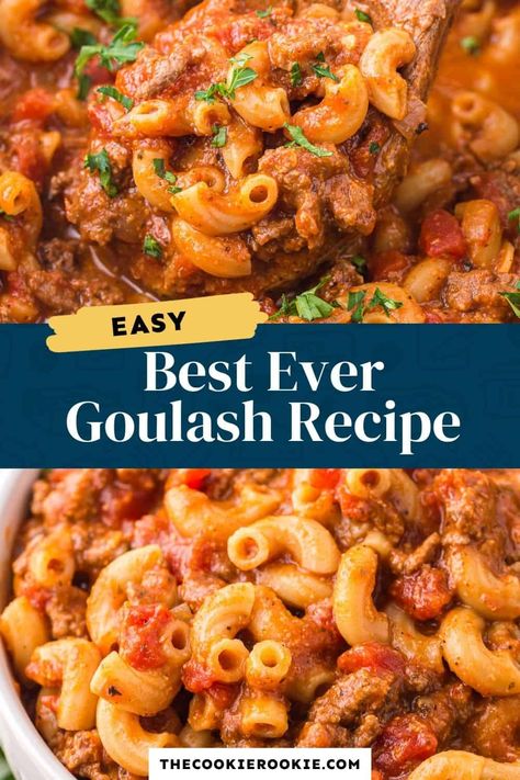 American Goulash Recipes Spend With Pennies, Beef Goulash Recipes Slow Cooker, Sweet Goulash Recipes, Golashes Recipes Easy, Goulash Recipes Hungarian, Hungarian Goulash Recipes Authentic, Goulash Recipes Stove Top, Goulash Recipes Crockpot, Authentic Goulash