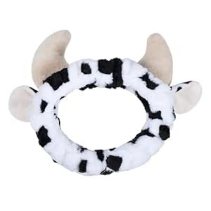 Miroksh Cow Print Plush Wash Face Headband Spa Hair Band Women Girls Facial Makeup Skincare Bath Head Wrap Kids Cute Costume Party Supply Birthday Xmas Gift #ad #amazonaffiliatelink #commissions Makeup Hairband, Cow Colour, Cow Ears, Facial Makeup, Horn Headband, Spa Headband, Cow Horns, Cheap Hair Products, Fluffy Hair