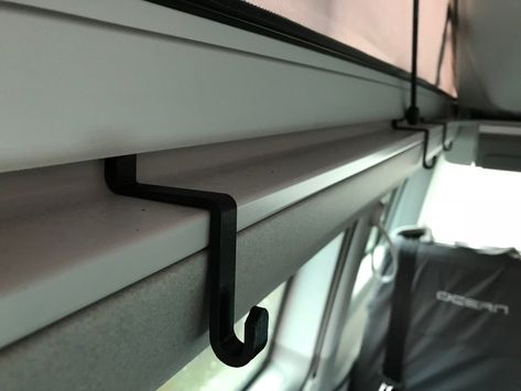 Interior hooks for hanging items in a VW T5 California by janwijbrand - Thingiverse Vw California Camper, Vw T5 California, Vw California T6, T5 California, T6 California, Van Lifestyle, Vw California, Hanging Items, Camper Hacks