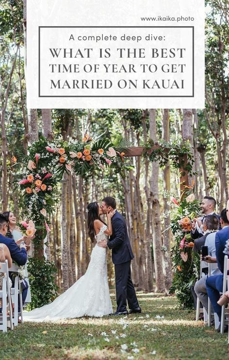 Create memories to last a lifetime with our guide to the best time of year for your Kauai wedding. Explore the advantages of quieter seasons, connect with local culture, and plan your dream celebration amidst the stunning landscapes of Kauai. Kauai Wedding Ideas, Kauai Wedding Venues, Kauai Hawaii Wedding, Beach House Kauai Wedding, Hawaii Wedding Ideas, Kauai Island, Wedding Venues Hawaii, Fine Art Film Photography, Kauai Wedding