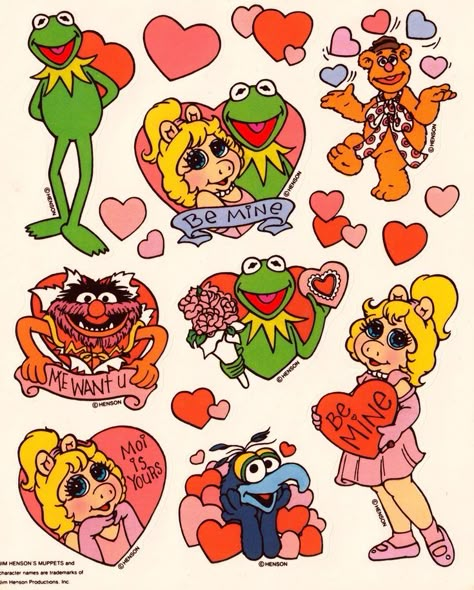 Muppet Tattoo Ideas, Muppet Valentine, Kermit Tattoo, Muppet Tattoo, Muppets Tattoo, Kermit And Miss Piggy, The Muppets, Miss Piggy, Be Mine