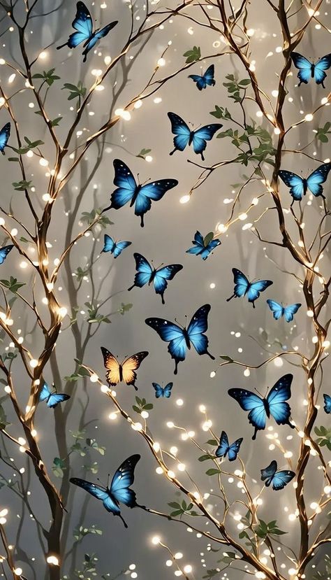 Blue Butterflies, Butterflies, Wallpapers, Blue