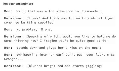 Ron And Hermione Headcanon Kiss, Hermione X Ron, Fictional Relationships, Redhead Facts, Harry Potter Ron And Hermione, Harry Potter Girl, Harry Potter Bedroom, Harry Potter Memes Hilarious, Harry Potter Wizard