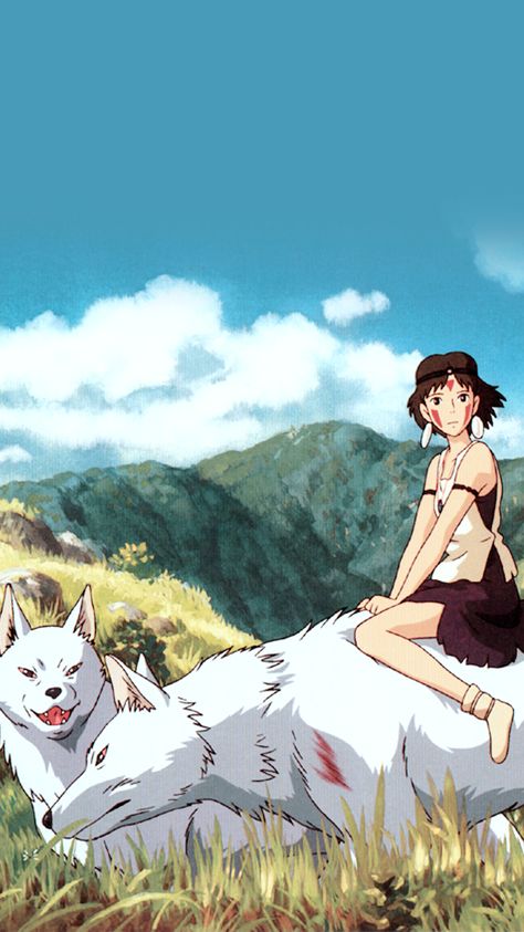 ☆Studio Ghibli☆ — Princess Mononoke iPhone 6 Wallpapers Princess Mononoke, Anime, White