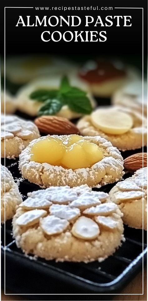 The sun kisses the almond trees and the air is filled with the sweet scent of baking, these almond paste cookies are a cherished tradition. Each bite is a reminder of family gatherings, laughter, and the warmth of home. These cookies are not just a treat; they are a piece of history, a connection to our roots, and a celebration of love. Almond Paste Filling Recipe, Cookies With Almond Paste, Almond Paste Cookies, Almond Paste Recipes, Almond Tree, Almond Paste, Italian Cookies, Italian Kitchen, Shaped Cookie