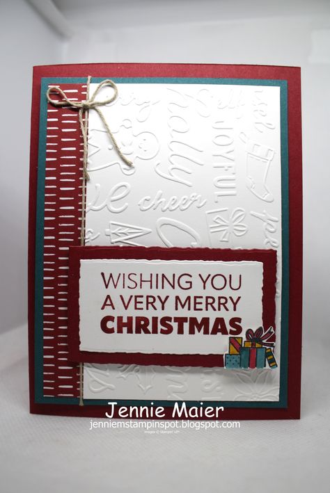 Stampin Up Christmas Tidings Embossing Folder, Stampin Up Christmas Tidings Embossing Folder Cards, Christmas Tidings Embossing Folder, Joy To You Stampin Up Cards, Papercraft Christmas Cards, Snowman Christmas Cards, Create Christmas Cards, Merry Christmas Photos, Stampin Up Christmas Cards