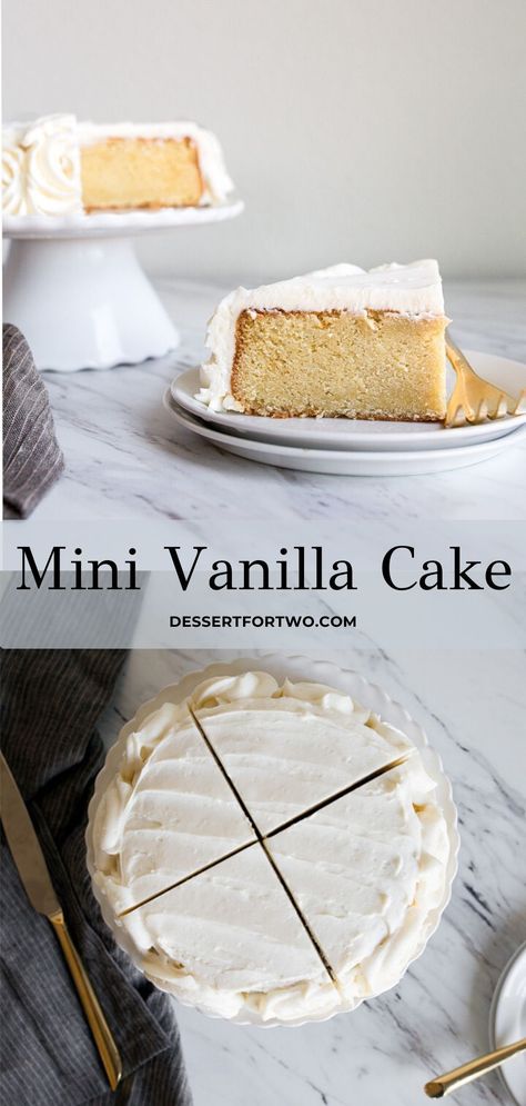 Single Vanilla Cake Recipe, Small Serving Cake Recipe, 6 In Birthday Cake, Mini Cake Recipe Vanilla, One Serving Cake, 6 Inch Cakes Recipes, Vanilla Cake Recipe Small Batch, Single Cake Recipe, Vanilla Cake For Two