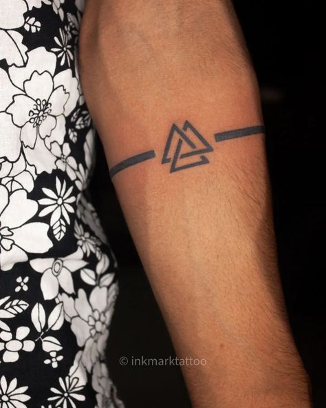 Simple Triangle with Horizontal Lines Triangle Tattoo Designs Men, Trapezoid Tattoo, Line Band Tattoo, Triple Triangle Tattoo, Triangle Neck Tattoo, Double Triangle Tattoo, 3 Triangle Tattoo, Quad Tattoo For Men, Double Tattoo