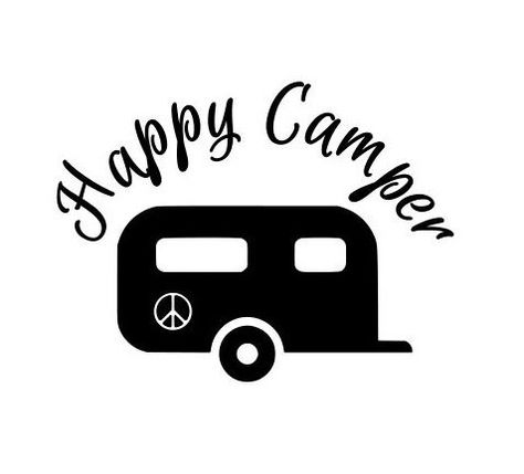 Happy Camper Vinyl Decals Stickers Camping by ScrapShackMetal Hipster Camping, Hippy Life, Camper Clipart, Happy Camper Sign, Camping Tumbler, Camper Decals, Van Travel, Camping Rv, Retro Campers