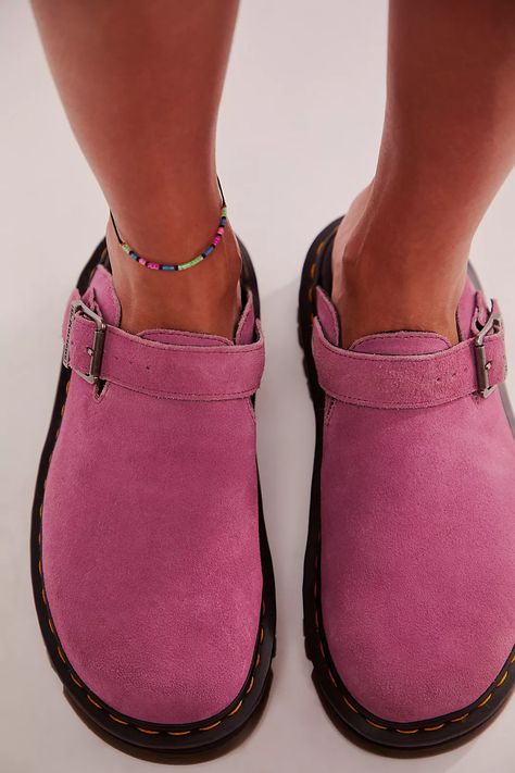 Dr. Martens Zebzag Mules | Free People UK Fuchsia Heels, Quoi Porter, Funky Shoes, Mode Boho, Suede Fashion, Swag Shoes, Mode Inspo, Goodyear Welt, Pretty Shoes