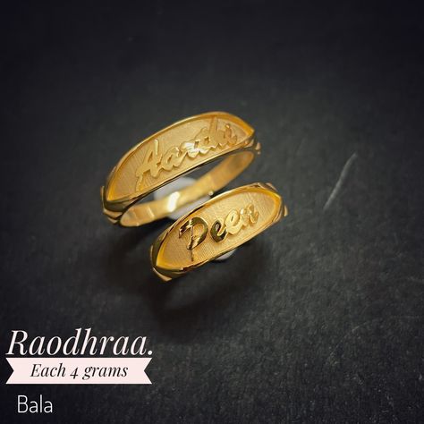 Engagement Rings Couple Name, Engagement Rings Couple With Name, Couple Ring Design Gold Engagement, Couple Rings Gold Engagement Unique, Couple Rings Design Unique, Latest Gold Design, Wedding Ring With Name, Rings Models, Couple Rings Gold