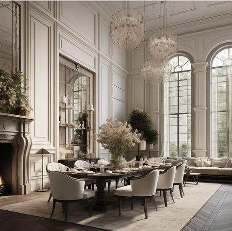 Interior Magazine, Dining Room Design Luxury, Neoclassical Interior, Dream Life House, Dining Room Interiors, Room Deco, Mansion Interior, Dream House Rooms, Luxury Dining