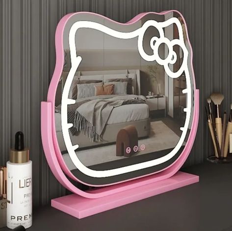 SANRIO HELLO KITTY LED LIGHT VANITY MIRROR GIFT MAKEUP LAMP DECOR ANIME TWITCH | eBay Hello Kitty Vanity Mirror, Hello Kitty Room Aesthetic, Makeup Lamp, Hello Kitty Vanity, Sanrio Room Decor, Hello Kitty Lamp, Hello Kitty Furniture, Light Vanity Mirror, Hello Kitty Mirror