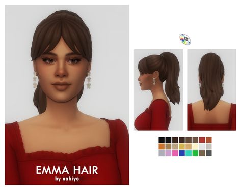 Emma Hair | Patreon Sims 4 Nails, Sims 4 Tattoos, Pelo Sims, Sims 4 Mm Cc, Sims 4 Body Mods, Sims 4 Mm, Sims 4 Cc Packs, Sims 4 Collections, Sims Hair