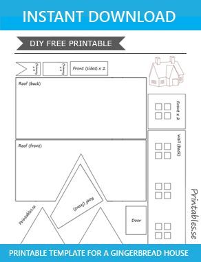 Gingerbread House Template Printable, Printable Christmas Templates, Easy Gingerbread House, Halloween Gingerbread House, Gingerbread House Craft, Cardboard Gingerbread House, Homemade Gingerbread House, House Measurements, Paper House Template