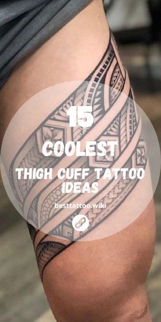 Ocean Tattoo Sleeve For Women Black, Hip And Leg Tattoo For Women, Thigh Band Tattoo Men, Upper Thigh Tattoos Men, Tattoo Ideas For Men Leg Thigh Piece, Traditional Thigh Tattoos Men, Mens Thigh Tattoos Ideas, Polynesian Band Tattoo Designs, Men Thigh Tattoo Ideas