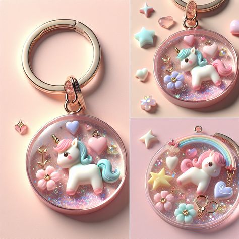 Discover our cute, hand-crafted resin art keychain! Featuring a pastel-colored, glittery unicorn encapsulated in glossy resin. Its 3D effect, whimsical detailing, and practical design makes it a perfect accessory! #ResinArt #CuteKeychain #TeenAccessories #UnicornKeychain #ArtisticGifts #PastelGlitter Cute Resin Keychain, Uv Resin Ideas, Resin Art Keychain, Resin Art Ideas, Cute Happy Birthday Wishes, Diy Resin Keychain, Craft Holder, Baby Diy Sewing, Art Keychain