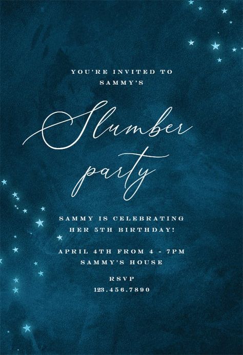 Starry Night Invitation, Pool Party Invitation Template, Farewell Party Invitations, Grand Opening Invitations, Sleepover Invitations, Dinner Party Invitations, 21st Birthday Invitations, Greetings Island, Birthday Card Drawing