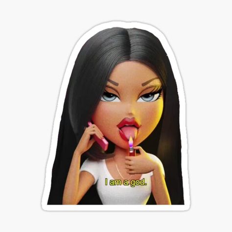 Bratz Gifts & Merchandise for Sale | Redbubble Rick And Morty Hoodie, I Am A God, Ipad Essentials, New Emojis, Grunge Pictures, Sticker Design Inspiration, Iphone Stickers, Stickers Cool, Computer Sticker