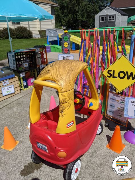 Car Wash Dramatic Play - Pre-K Printable Fun Car Wash Kids Activity, Car Wash Trunk Or Treat, Car Wash Dramatic Play, Car Wash Party, Kid Car Wash, Preschool Playground, Wash Car, Dramatic Play Preschool, Toddler Car