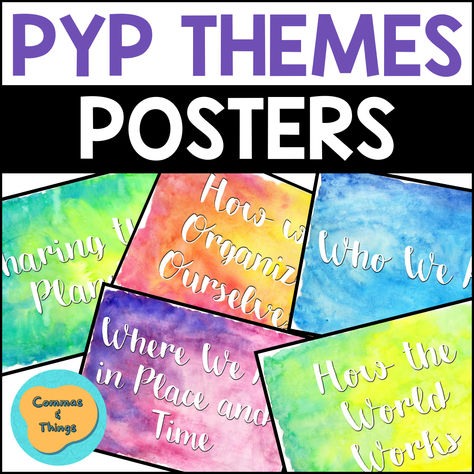 Transform your classroom into an inspiring hub of inquiry and exploration with our captivating PYP Themes Classroom Display Posters! Hand-painted with intricate watercolor designs.  six transdisciplinary themes of the International Baccalaureate Primary Years Programme (PYP).  Hand-painted watercolor backgrounds for each PYP theme  Perfect for enhancing classroom decor and promoting inquiry-based learning  visually captivating PYP Themes Classroom Display Posters. Transdisciplinary Themes, Ib Pyp Classroom, Pyp Classroom, Display Posters, International Baccalaureate, Watercolor Backgrounds, Inquiry Based Learning, Classroom Display, Watercolor Designs