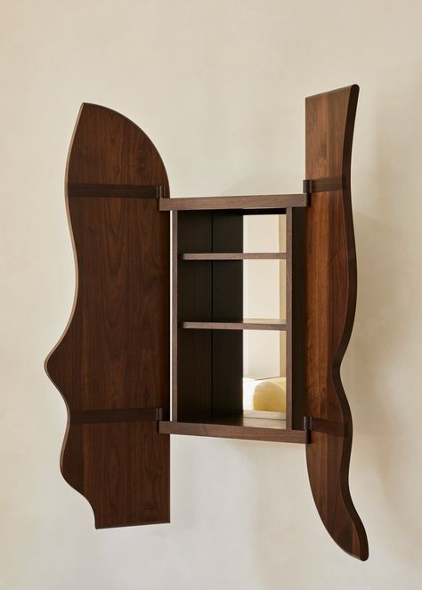 Egg Collective | Carpenter Cabinet Egg Collective, Wood Hinges, Hardware Storage, Bronze Mirror, Family Project, Bronze Hardware, Wood Case, Mirror Designs, White Oak