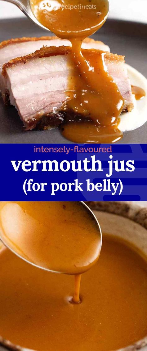 Sauce For Pork Belly, French Pork Roast, French Sauces Classic, Pork Belly Sauce Recipes, French Sauce Recipes, Pork Belly Dipping Sauce, Gravy For Pork, Pork Belly Sauce, Che Recipe