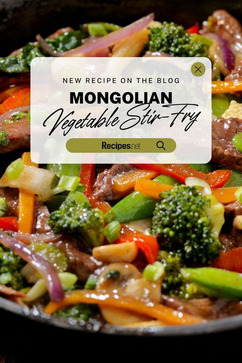 Whip up a nutritious Mongolian Vegetable Stir-Fry Recipe packed with fresh veggies and savory flavors! This healthy dish is quick to make and perfect for a wholesome meal. Find the full recipe on Recipes.net and enjoy a delicious and nutritious dinner tonight! Click to get cooking! Mongolian Vegetable Stir Fry, Mongolian Vegetables, Veg Stir Fry Recipes, Stir Fry Recipes Veggie, Chinese Vegetables Recipes, Chinese Stir Fry Vegetables, Vegetarian Stir Fry Recipe, Asian Stir Fry Vegetables, Mongolian Recipes