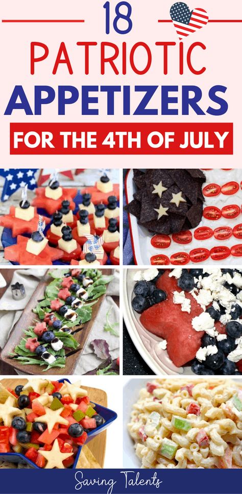 Here are 18 4th of July appetizers and side dishes! We've got delicious red, white, and blue side dishes and appetizers that will fit right in with your 4th of July or Memorial Day picnic or BBQ! Healthy July 4th Side Dishes, Side Dishes For The 4th Of July, Fourth Of July Veggie Tray, 4th Of July Food Healthy Sides, Best 4th Of July Side Dishes, July 4th Recipes Side Dishes, Fourth Of July Picnic Food, 4th Of July Bbq Side Dishes, Side Dishes For 4th Of July Cookout