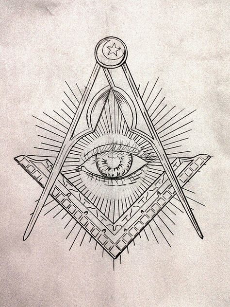 gran arquitecto del universo simbolo Mason Tattoo, Freemason Tattoo, Masonic Tattoos, Square Tattoo, Masonic Art, Masonic Symbols, Seeing Eye, All Seeing Eye, All Seeing